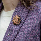 Wood Brooch | Sunburst Chrysanthemum Brooch La Vie Bien Wood Brooch | Sunburst Chrysanthemum