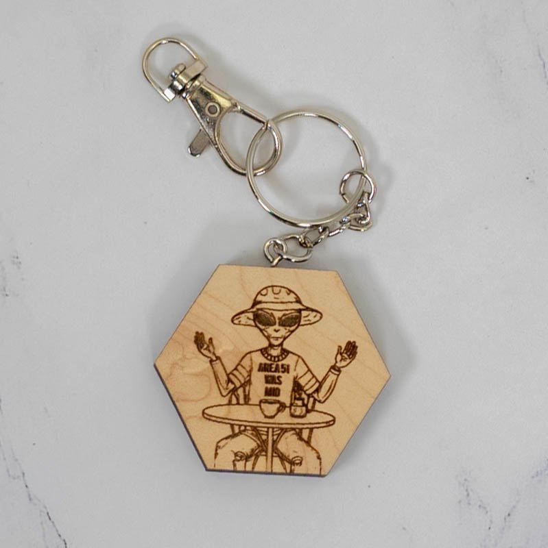 Wood Keychain | Area 51 Keychains La Vie Bien Wood Keychain | Area 51