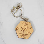 Wood Keychain | Caffeine Keychains La Vie Bien Wood Keychain | Caffeine