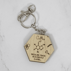 Wood Keychain | Caffeine Keychains La Vie Bien Wood Keychain | Caffeine