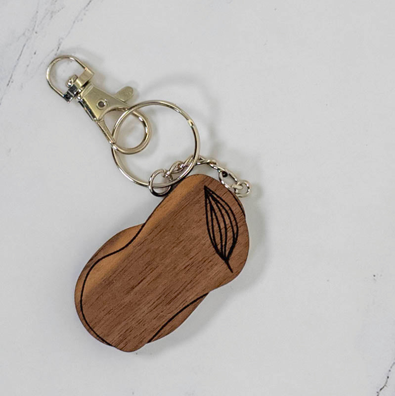 Wood Keychain | Large Organic