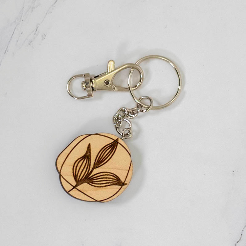 Wood Keychain | Small Organic