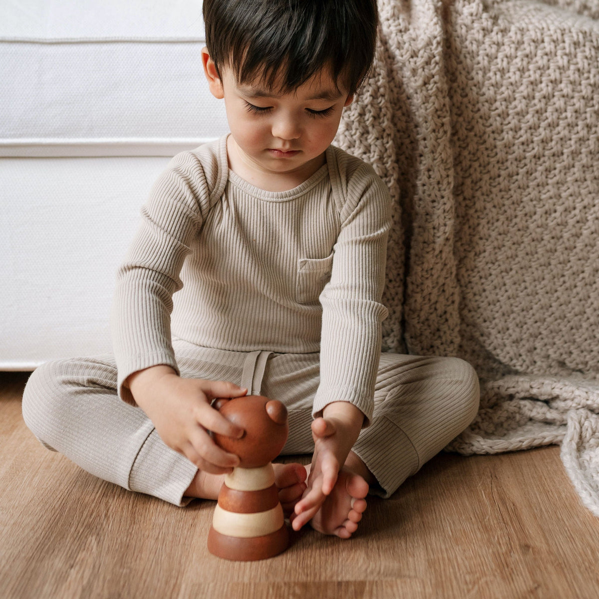 Wood Stacker - Bear Wooden Toys La Vie Bien Wood Stacker - Bear