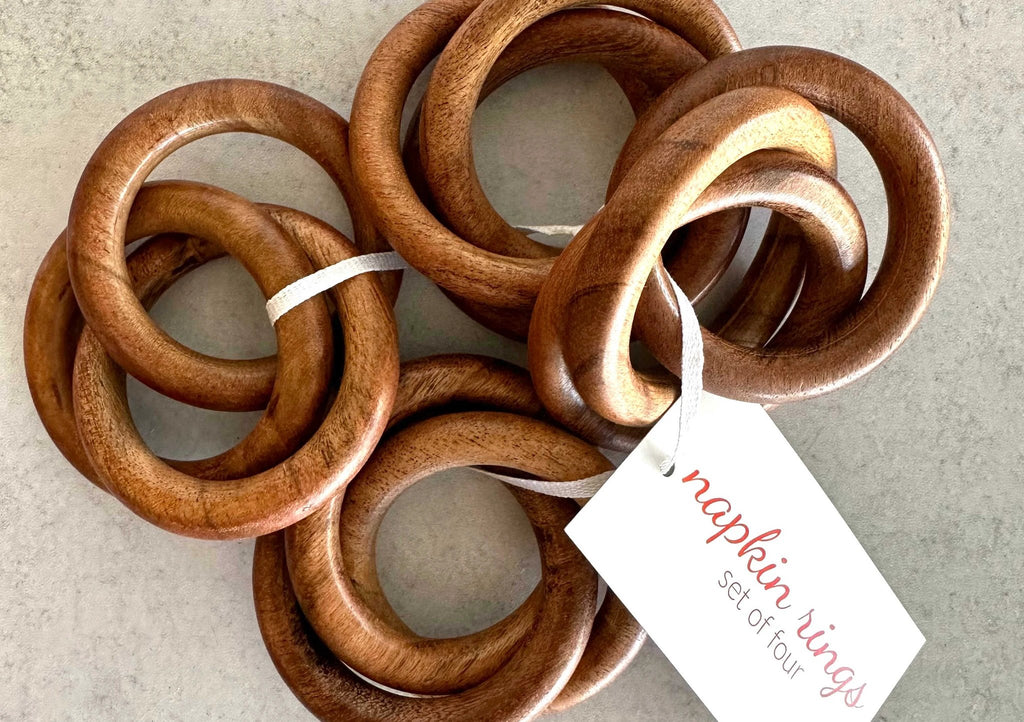 Wood Bangles Napkin Rings, set of four by Dot and Army