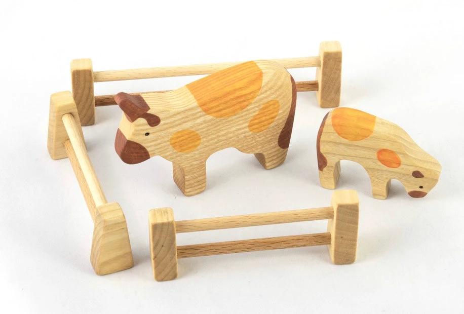 Wooden Animal Fence for Pretend Play by PoppyBabyCo