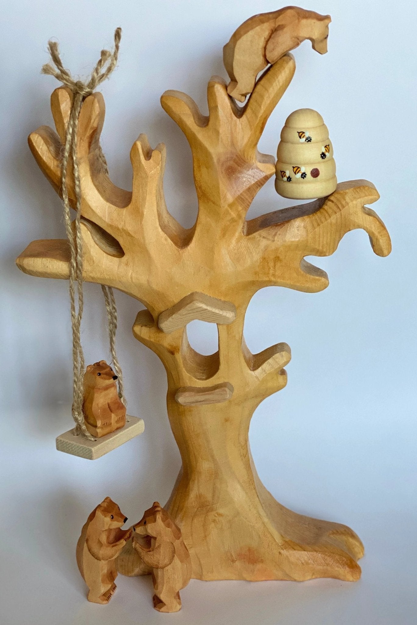 Wooden Beehive Figurine Toy by PoppyBabyCo
