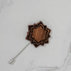 Wooden Brooch | Layered Lotus Brooch La Vie Bien Wooden Brooch | Layered Lotus
