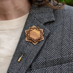 Wooden Brooch | Layered Lotus Brooch La Vie Bien Wooden Brooch | Layered Lotus