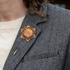 Wooden Brooch | Layered Lotus Brooch La Vie Bien Wooden Brooch | Layered Lotus