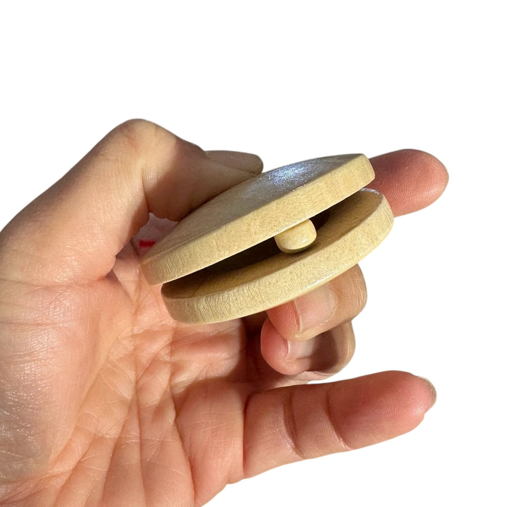 Wooden Castanet – Montessori Rhythm Instrument for Kids’ Music Learning by Music Frog Co