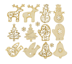 Wooden Christmas Ornaments to Paint by PoppyBabyCo