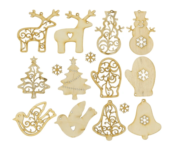 Wooden Christmas Ornaments to Paint by PoppyBabyCo