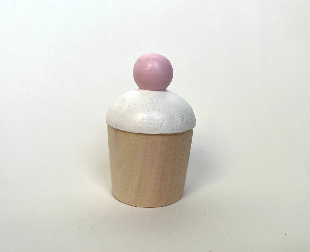 Wooden Cupcake Toy by PoppyBabyCo