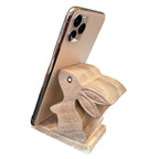 Wooden Cute Rabbit Phone Holder by Music Frog Co