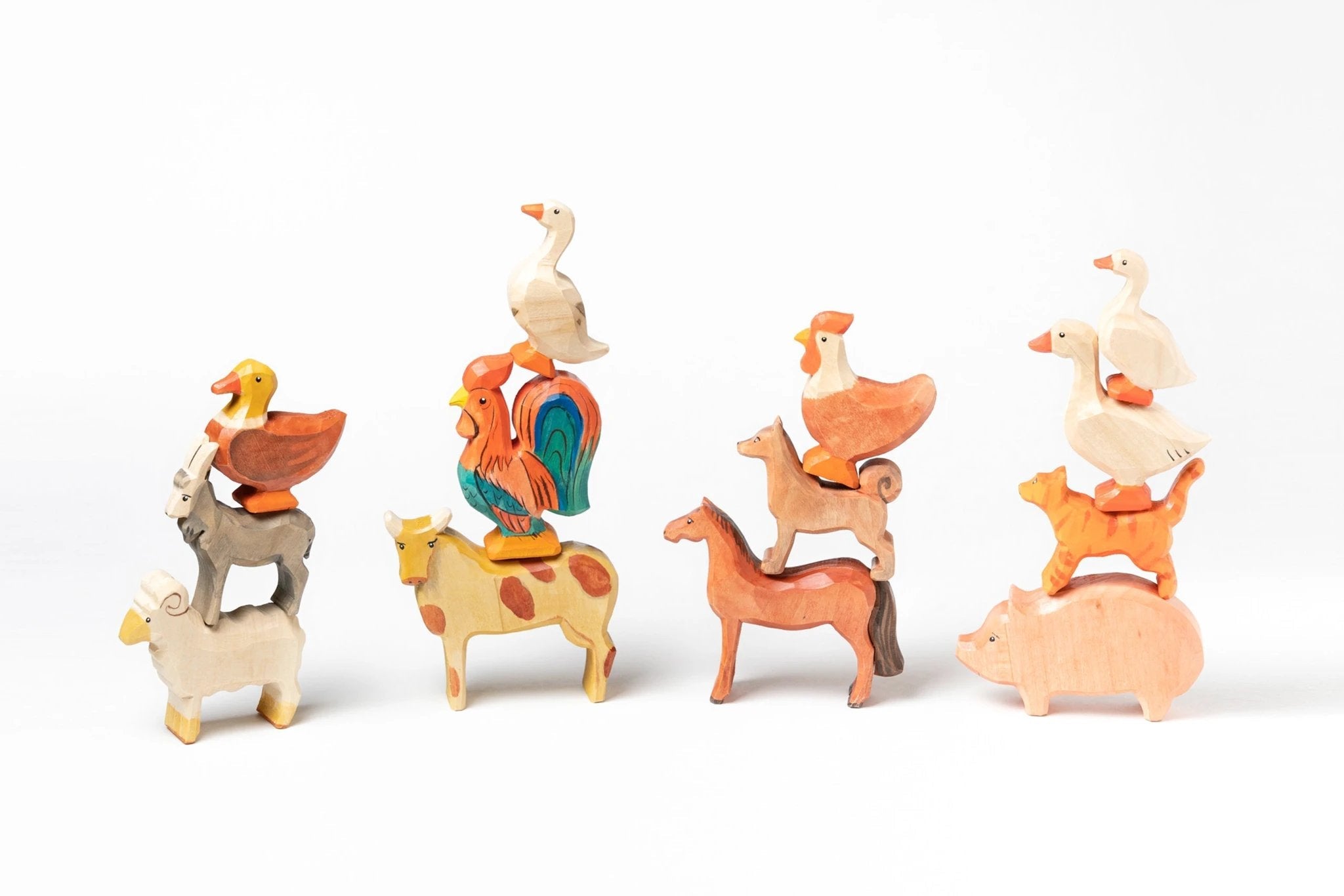 Wooden Farm Animal Toys by PoppyBabyCo