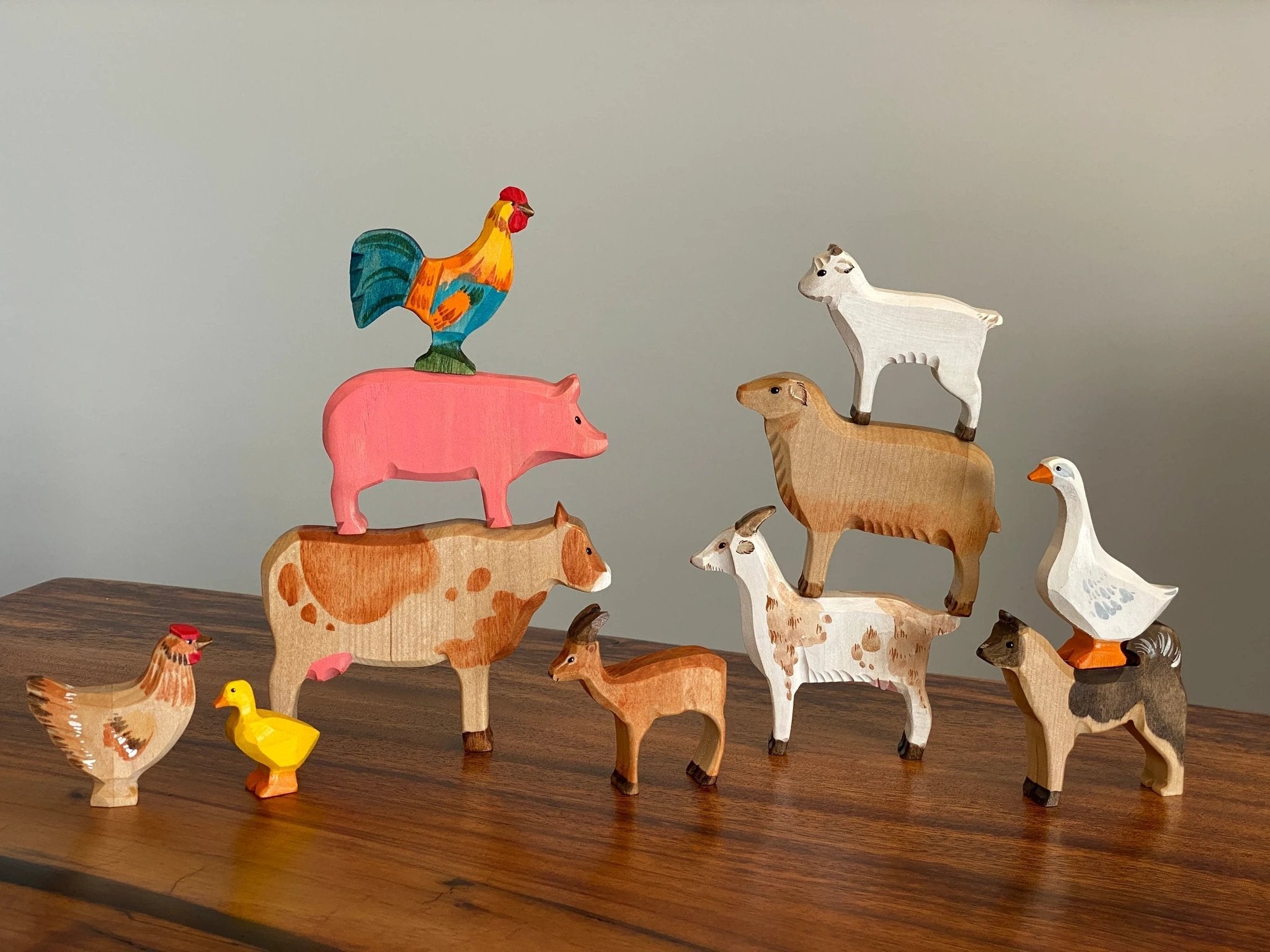 Wooden Farm Animals by PoppyBabyCo