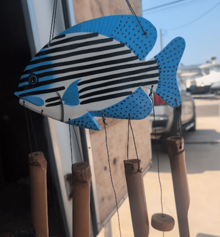 Wooden Fish Wind Chime (Multiple Colors) La Vie Bien Wooden Fish Wind Chime (Multiple Colors)