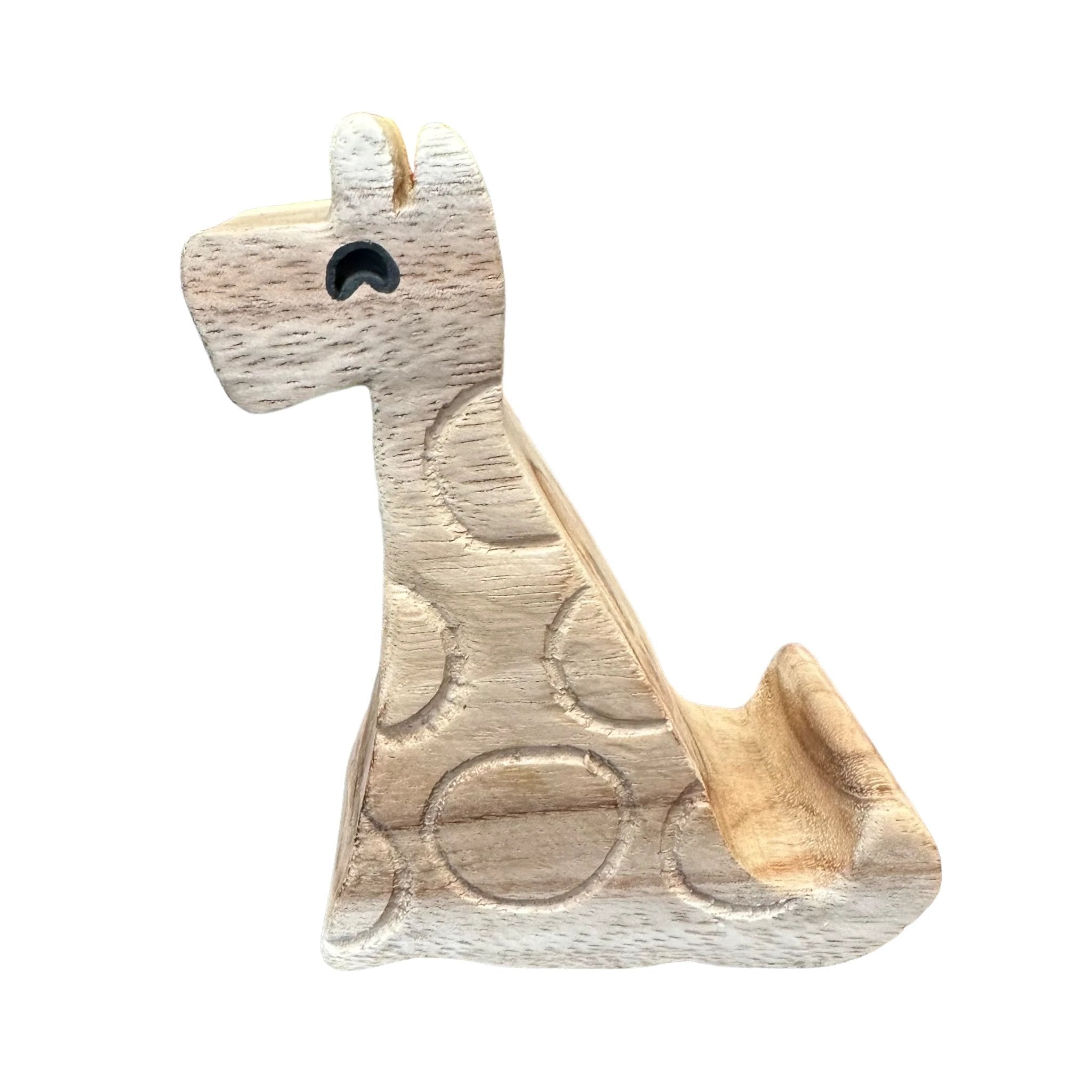 Wooden Giraffe Phone Holder by Music Frog Co