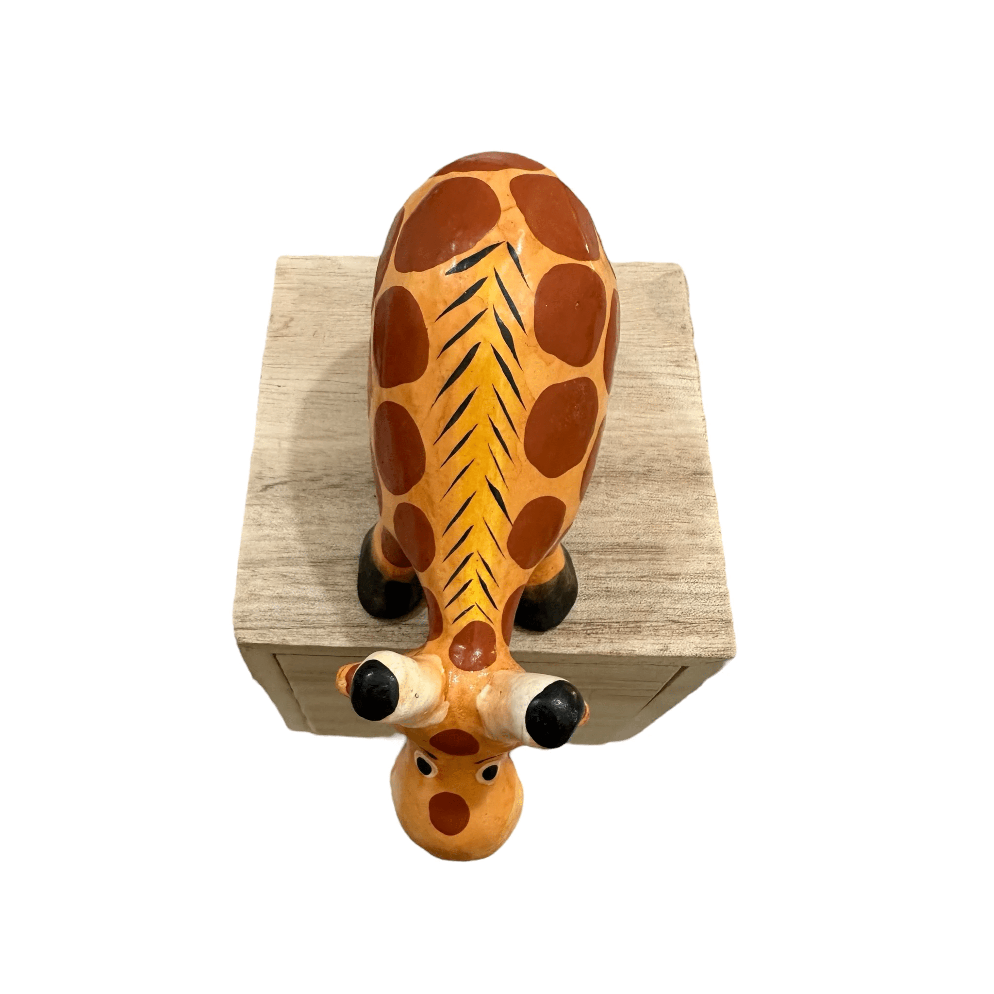 Wooden Giraffe Shelf Figurine Decoration by Music Frog Co