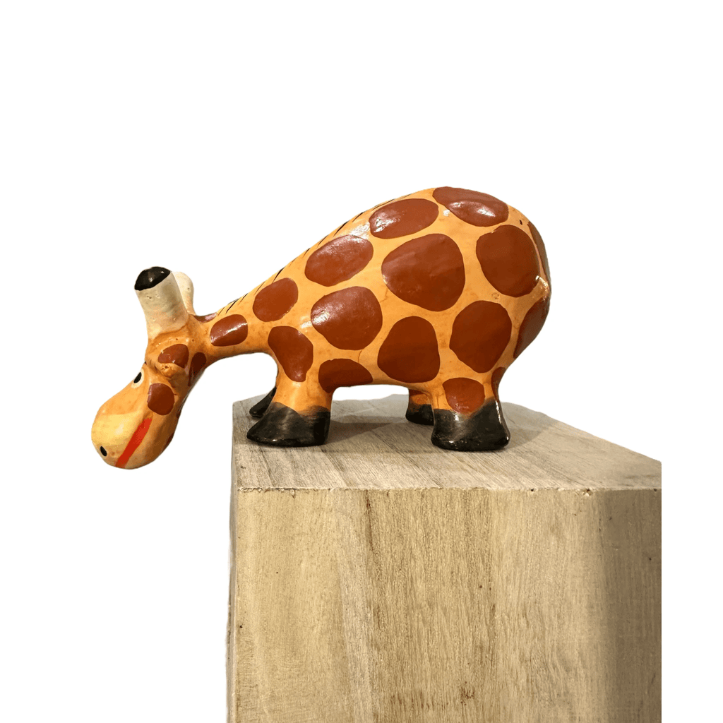 Wooden Giraffe Shelf Figurine Decoration by Music Frog Co