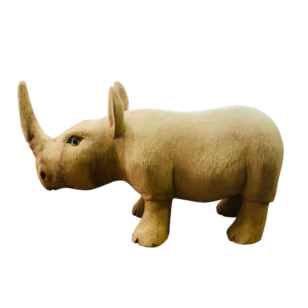 wooden-handcrafted-rhino-figurine-decoration by Music Frog Co