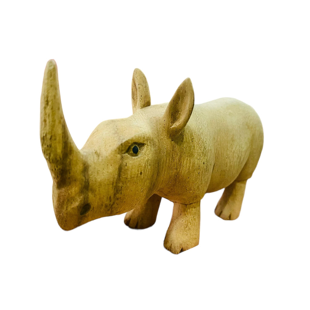 wooden-handcrafted-rhino-figurine-decoration by Music Frog Co