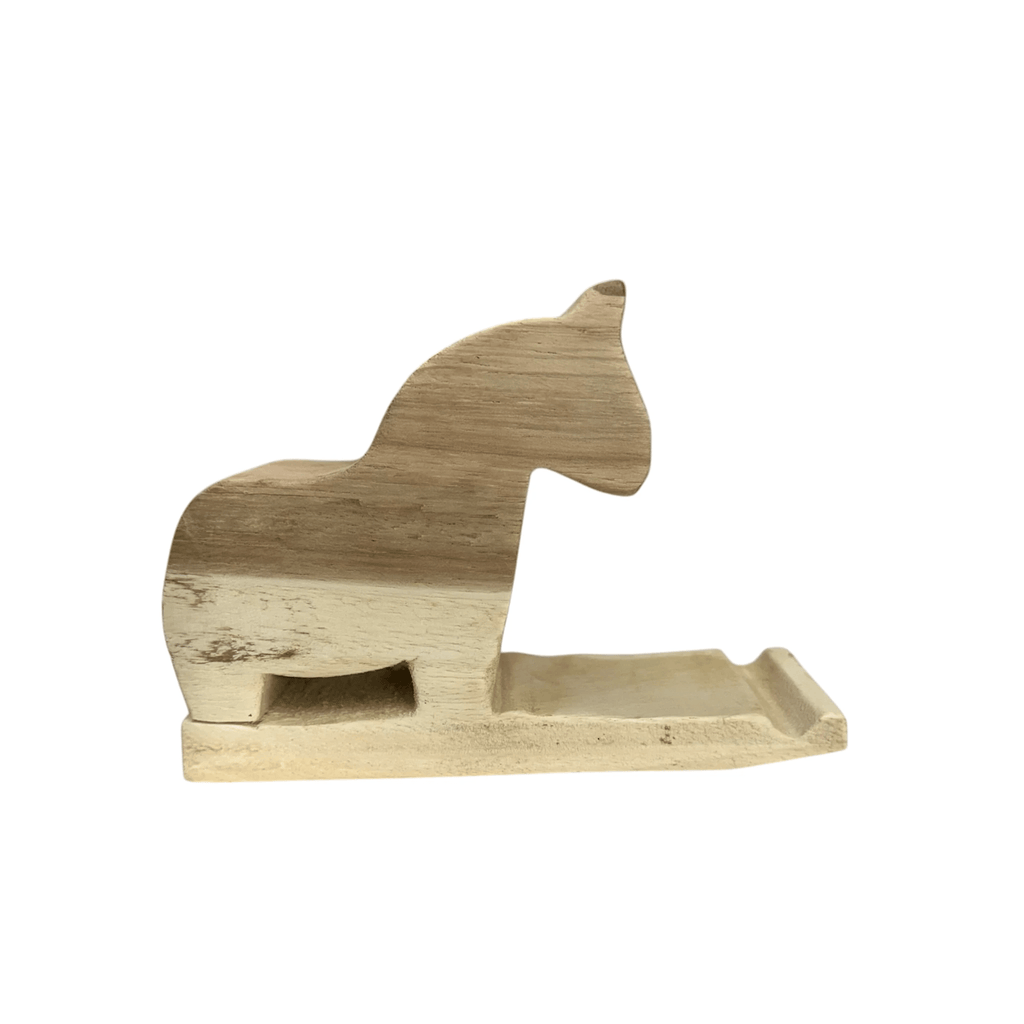 wooden-horse-phone-holder by Music Frog Co