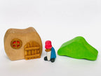 Wooden House with Gnome by PoppyBabyCo