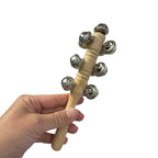 Wooden Jingle Stick – Montessori Rhythm Instrument for Kids’ Music Learning by Music Frog Co