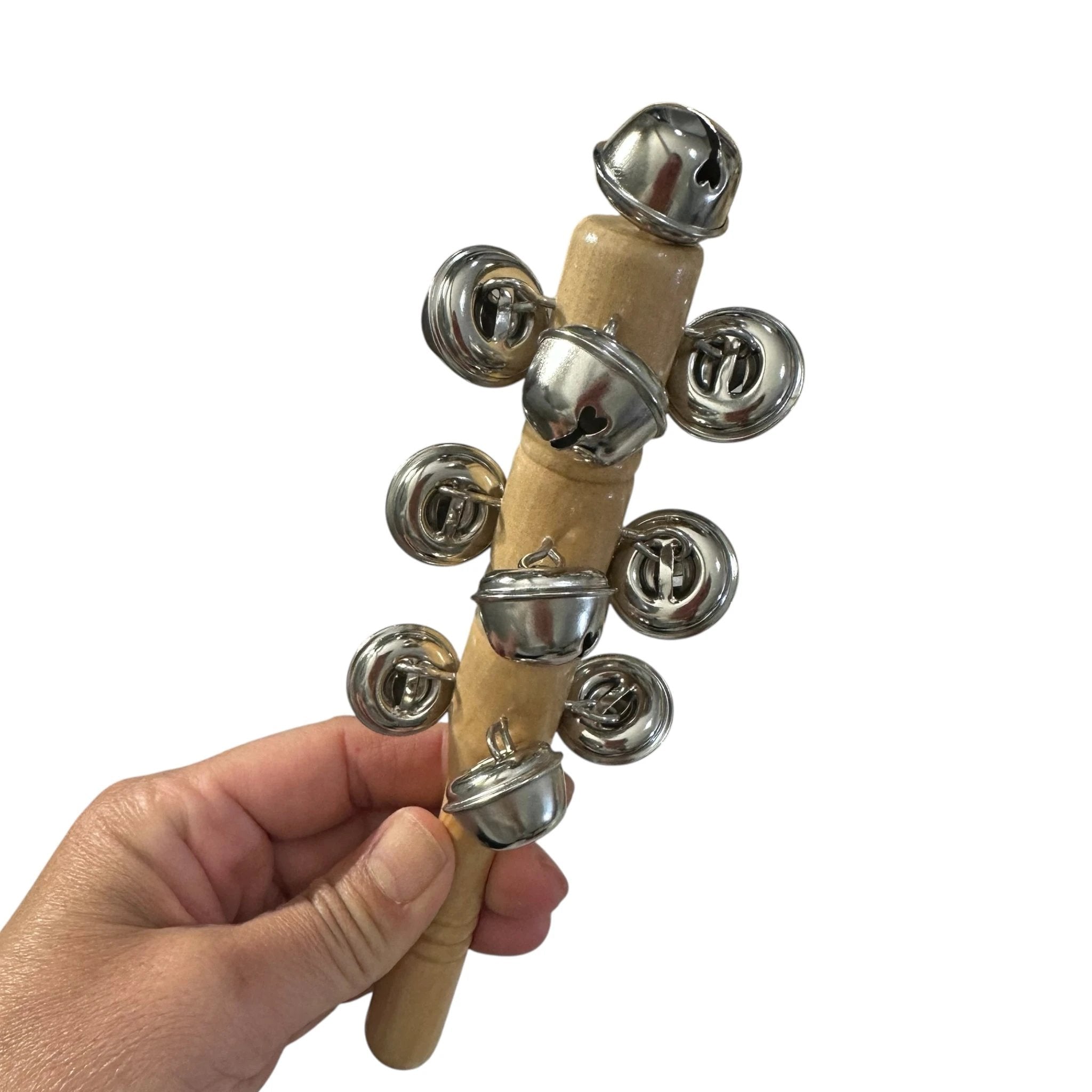 Wooden Jingle Stick – Montessori Rhythm Instrument for Kids’ Music Learning by Music Frog Co