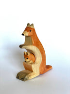 Wooden Kangaroo with Baby by PoppyBabyCo