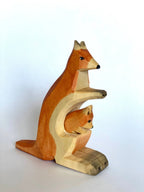 Wooden Kangaroo with Baby by PoppyBabyCo