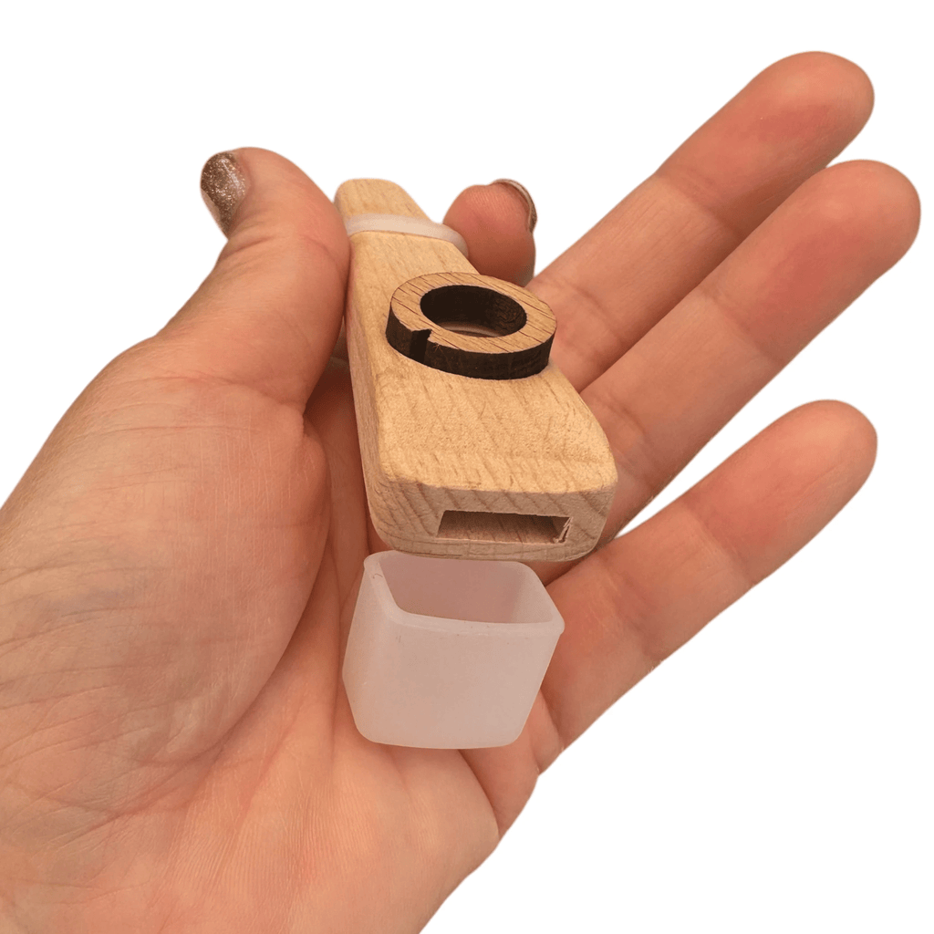 Wooden Kazoo – Handcrafted Hum Sound Toy for Kids & Adults – Natural Musical Fun Instrument by Music Frog Co