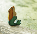 Wooden Mermaid Figure by PoppyBabyCo