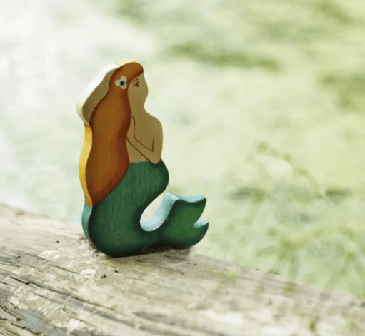Wooden Mermaid Figure by PoppyBabyCo