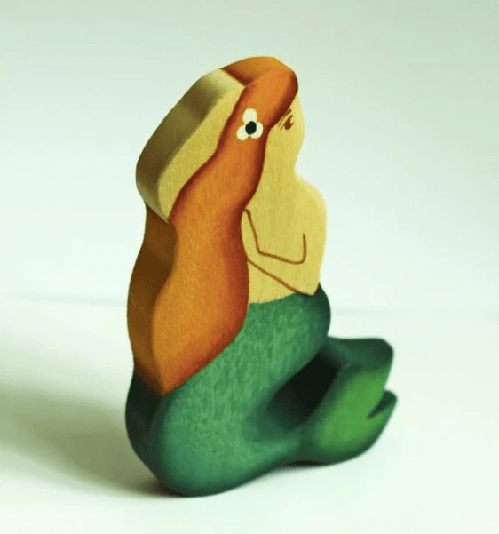 Wooden Mermaid Figure by PoppyBabyCo
