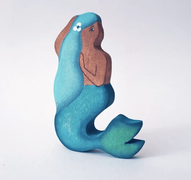 Wooden Mermaid Figure by PoppyBabyCo