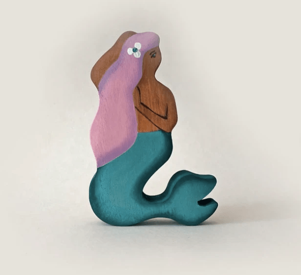 Wooden Mermaid Figure by PoppyBabyCo