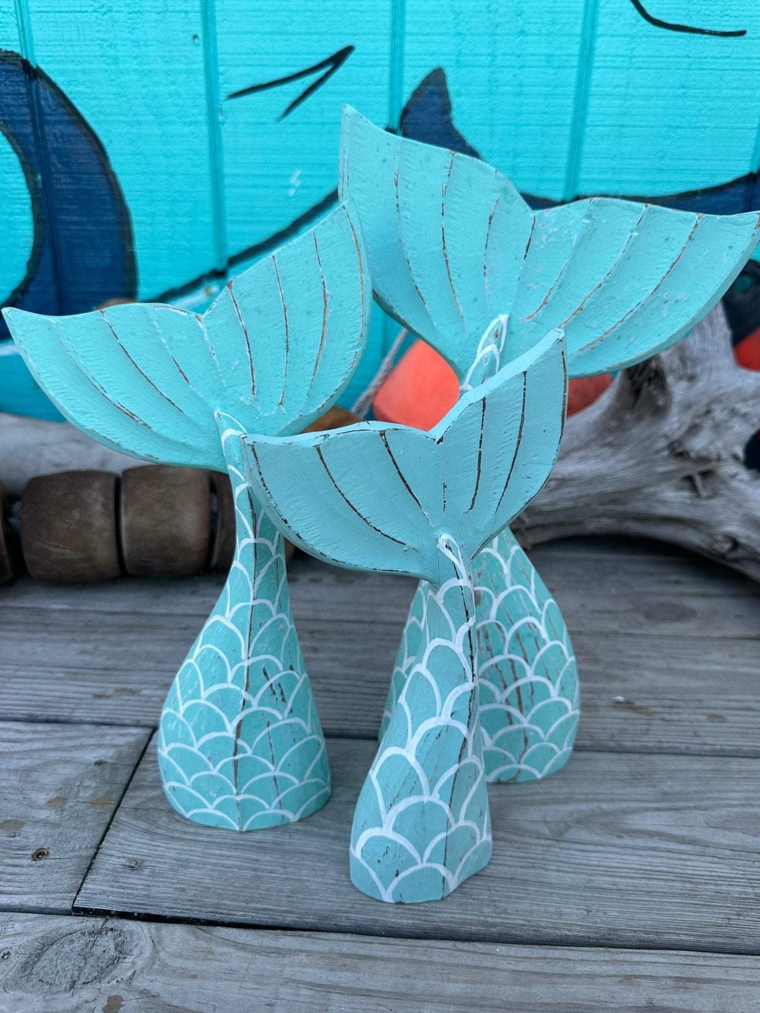 Wooden Mermaid Whale Tails La Vie Bien Wooden Mermaid Whale Tails