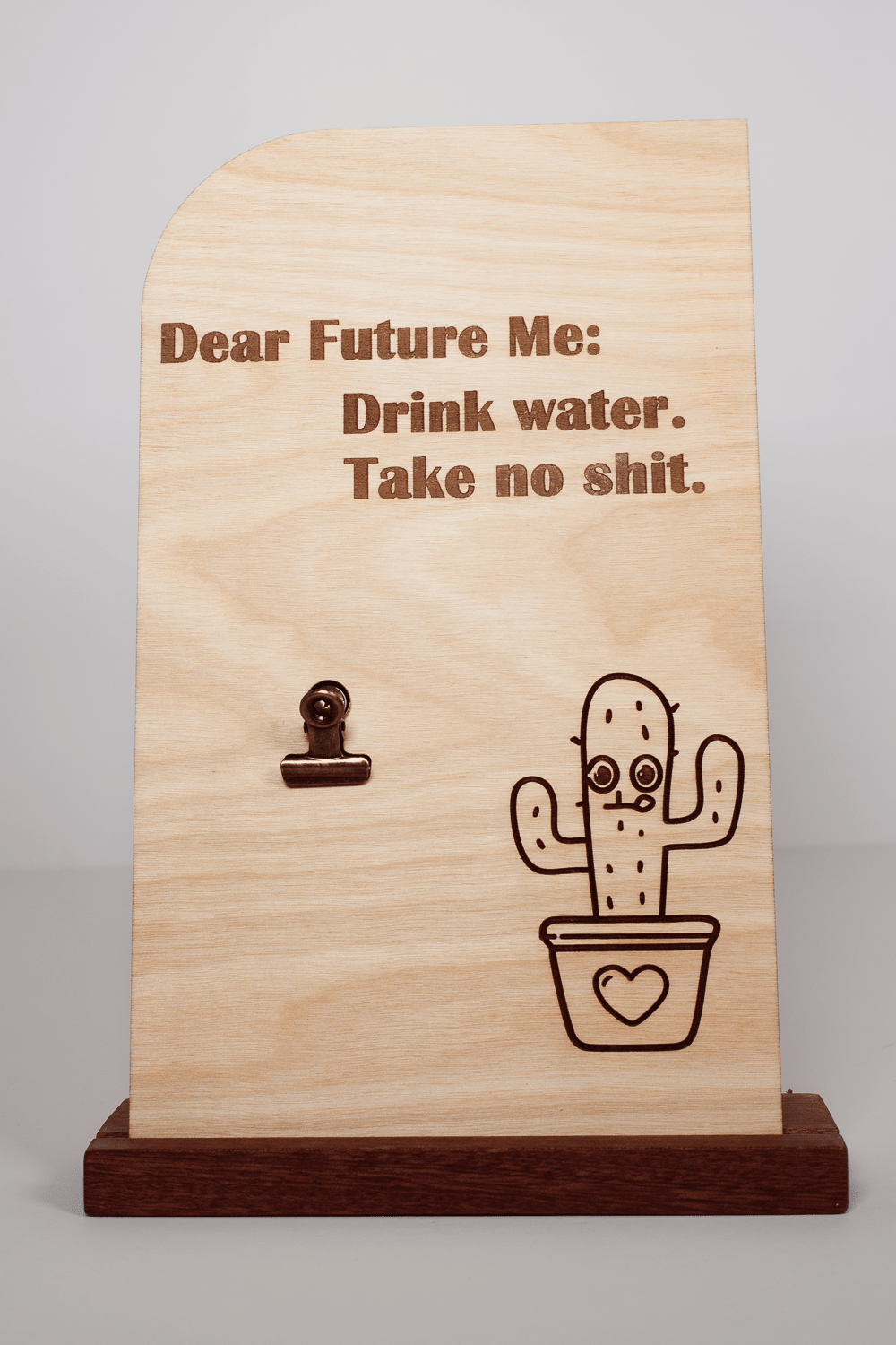 Wooden Message Board with Clip Home Decor La Vie Bien Wooden Message Board with Clip