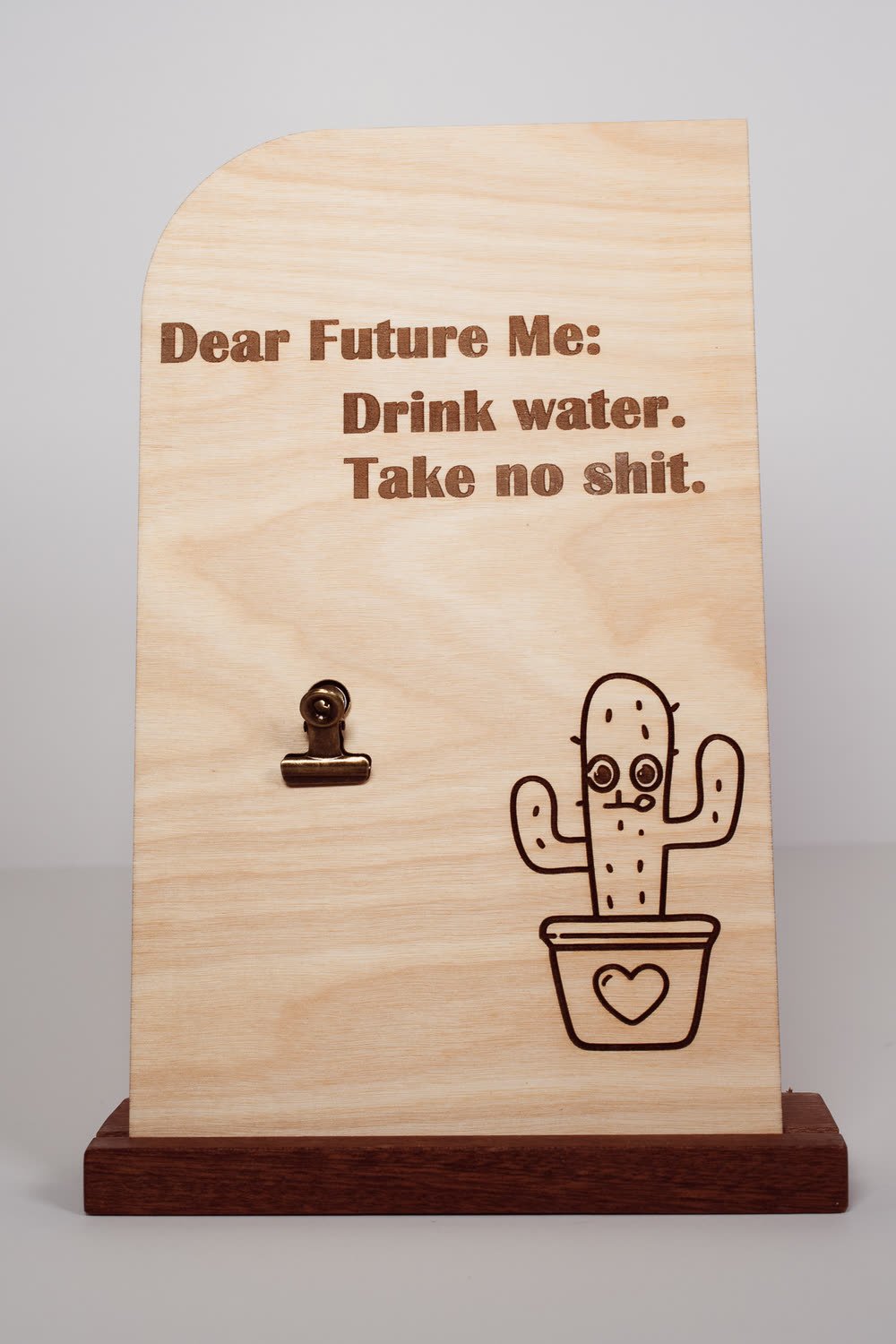 Wooden Message Board with Clip Home Decor La Vie Bien Wooden Message Board with Clip