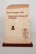Wooden Message Board with Clip Home Decor La Vie Bien Wooden Message Board with Clip