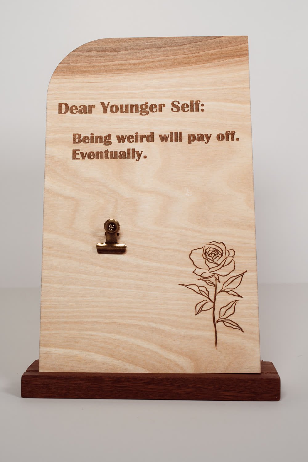 Wooden Message Board with Clip Home Decor La Vie Bien Wooden Message Board with Clip