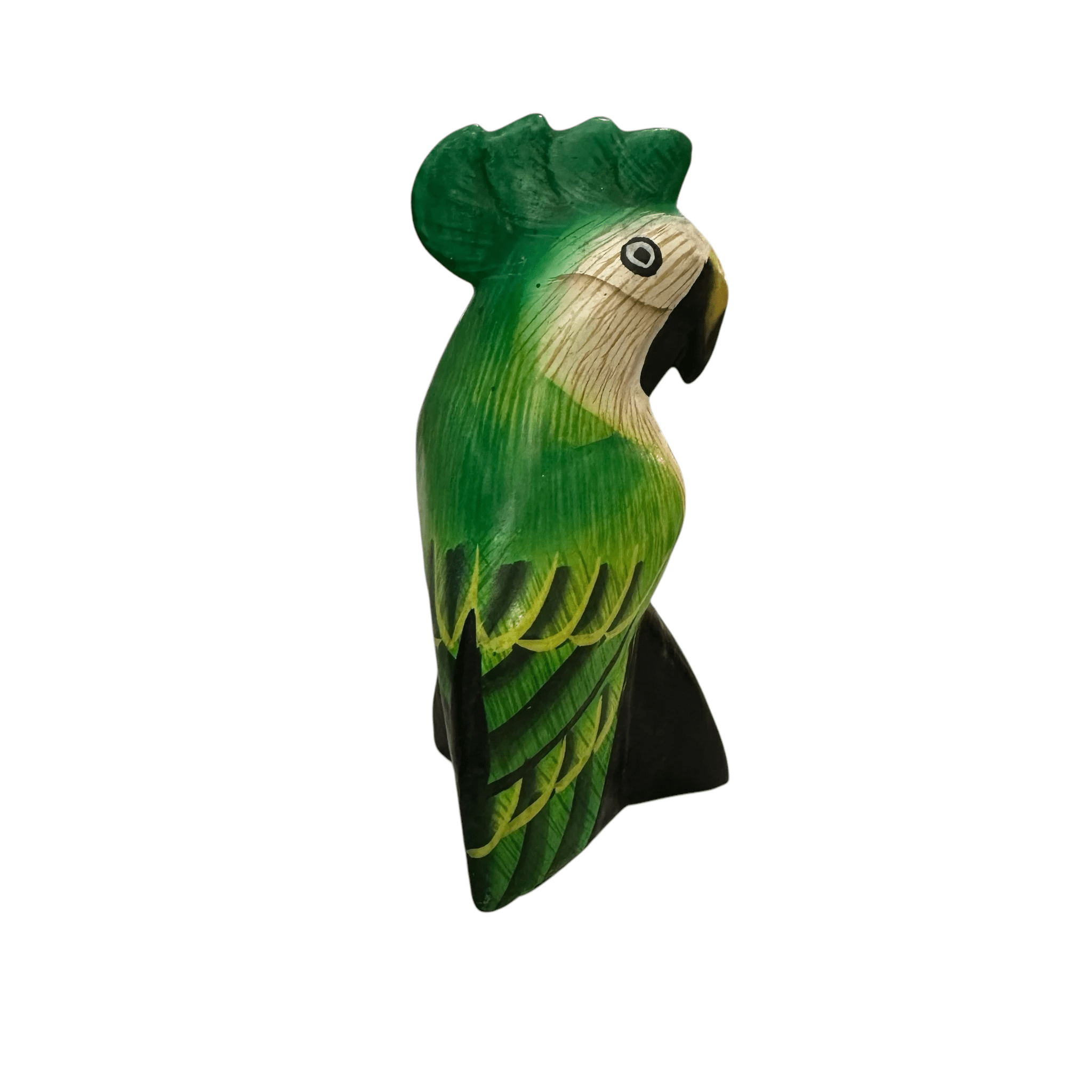 Wooden Parrot Decoration figurine (Green) by Music Frog Co