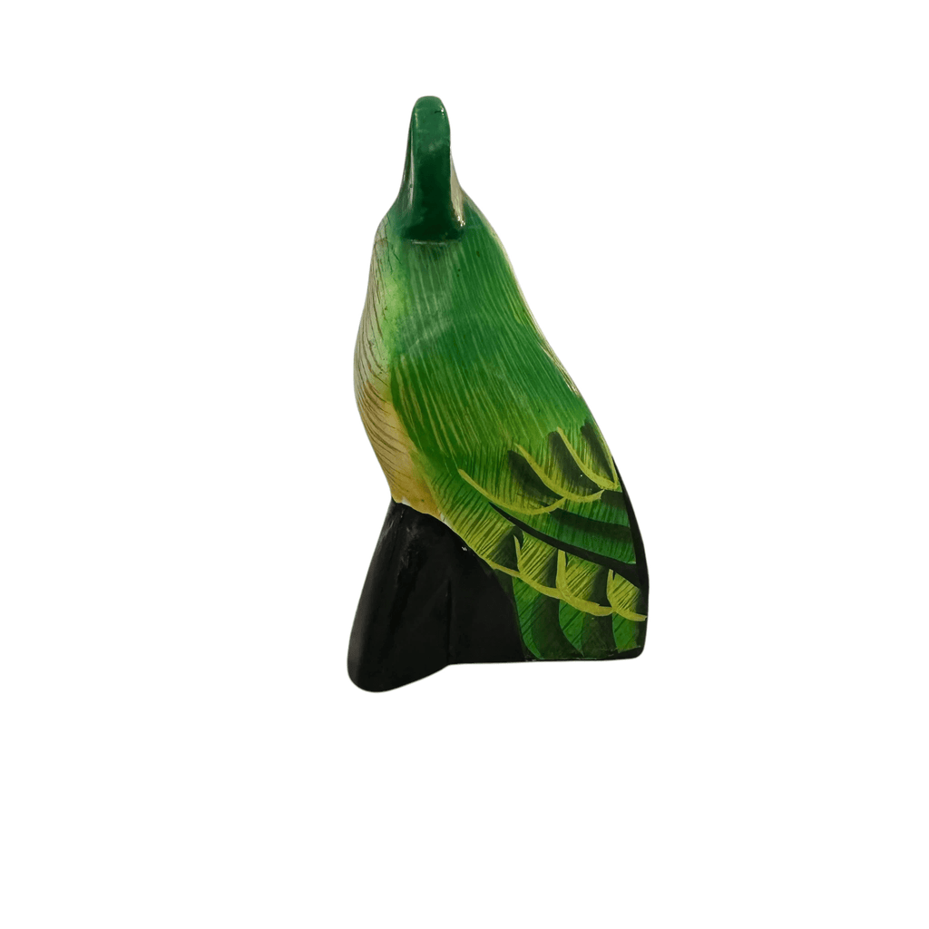 Wooden Parrot Decoration figurine (Green) by Music Frog Co