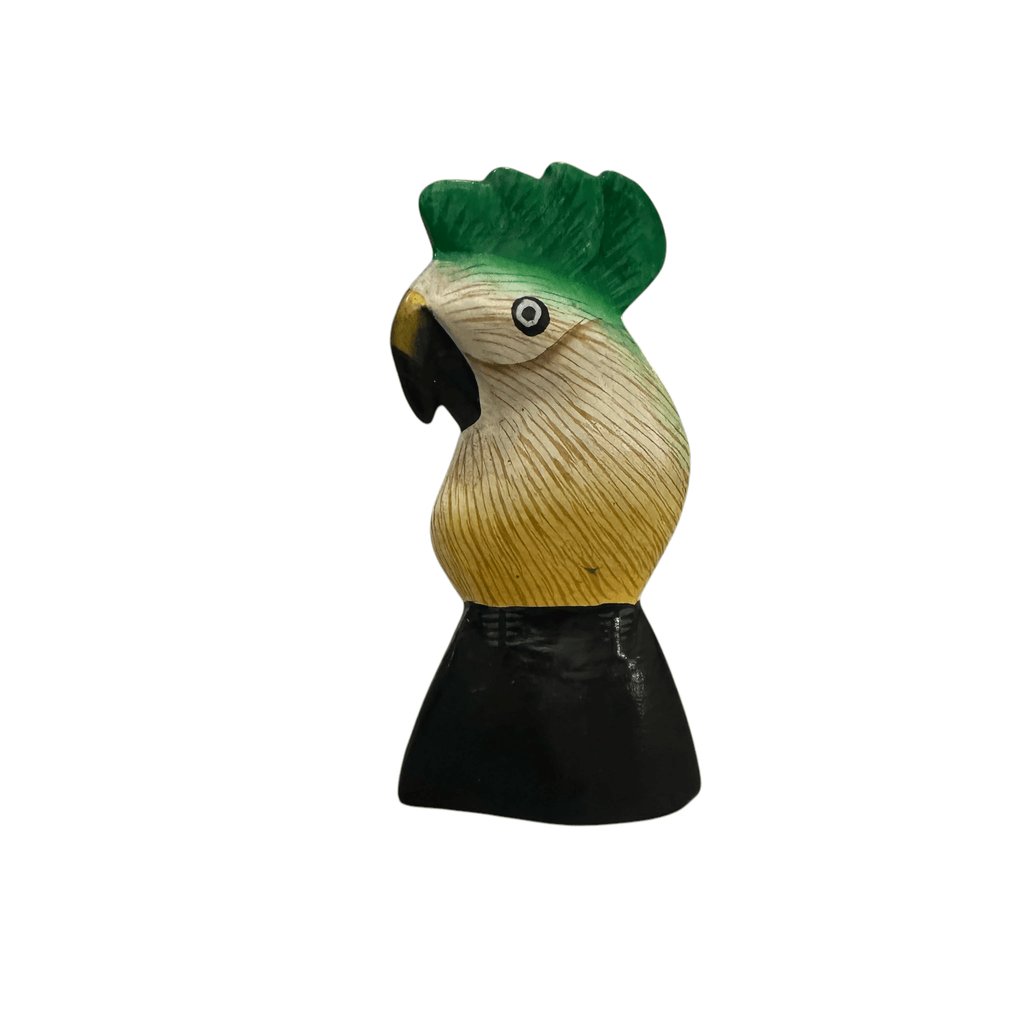 Wooden Parrot Decoration figurine (Green) by Music Frog Co