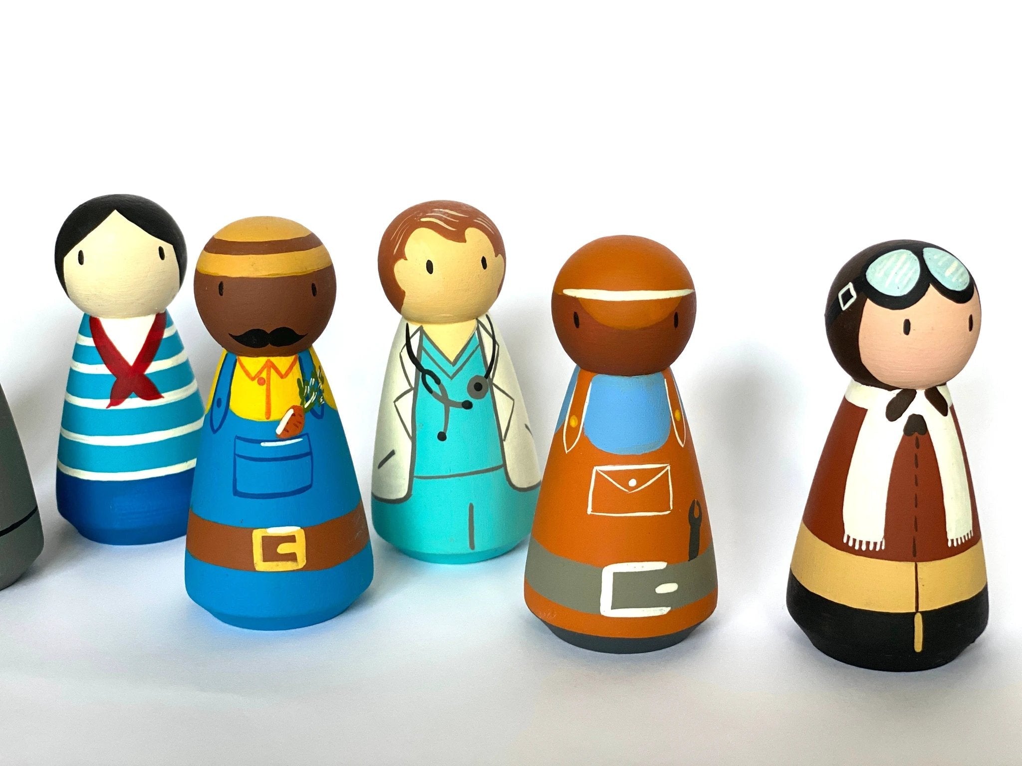 Wooden Peg Dolls Professional by PoppyBabyCo