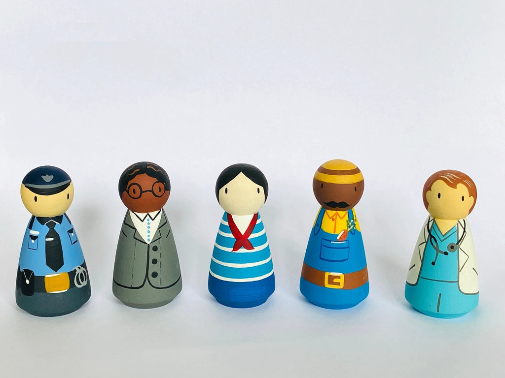 Wooden Peg Dolls Professional by PoppyBabyCo