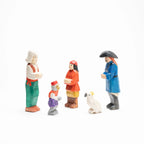 Wooden Pirate Figurines with Parrot and Monkey: Set Sail for Adventure by PoppyBabyCo