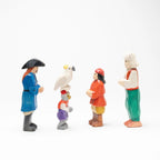 Wooden Pirate Figurines with Parrot and Monkey: Set Sail for Adventure by PoppyBabyCo